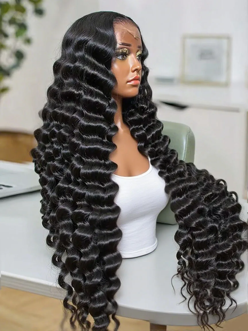 30 28 Inch Loose Wave HD Transparent 13x6 Lace Front Human Hair Wigs Brazilian Curly Water Wave Lace Frontal Wig For Black Women
30 28 Inch Loose Wave HD Transparent 13x6 Lace Front Human Hair Wigs Brazilian Curly Water Wave Lace Frontal Wig For Black Women