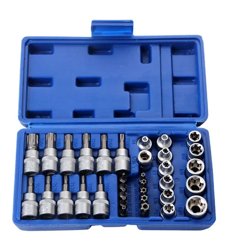 34Pcs E type Quince-socket Batch Head Tool Set Ratchet Wrench Interface Hexagon Assembly Tool Automotive Maintenance Tool
34Pcs E type Quince-socket Batch Head Tool Set Ratchet Wrench Interface Hexagon Assembly Tool Automotive Maintenance Tool