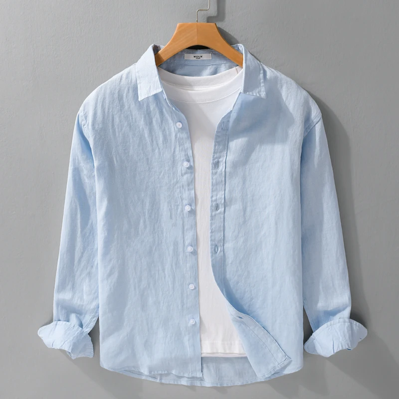 High Quality 100% Pure Linen Shirt for Men Loose Breathable Solid Button Up Shirts Oversized Homme Tops 6 Colors M-3XL
High Quality 100% Pure Linen Shirt for Men Loose Breathable Solid Button Up Shirts Oversized Homme Tops 6 Colors M-3XL