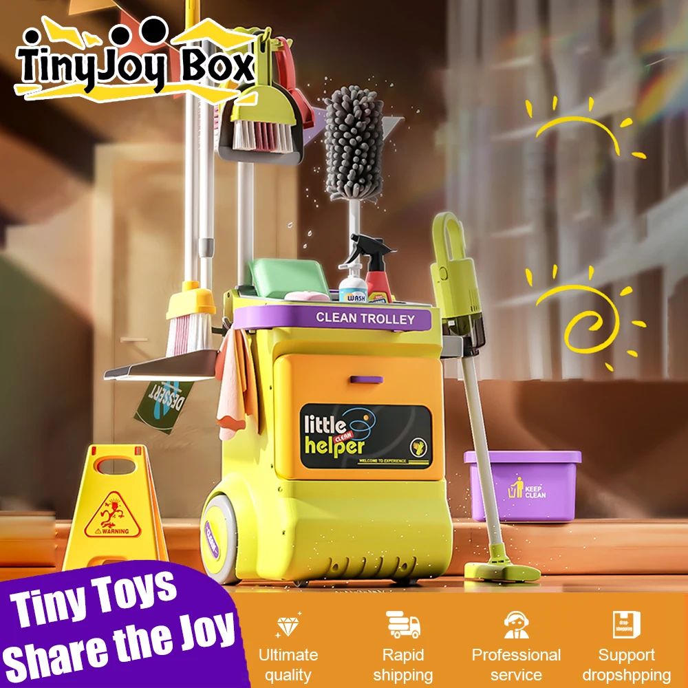 Cleaning Set for Toddlers Detachable Pretend Play Educational Carts Toy with Vacuum Broom Spray Bottle Housekeeping Toys for Kid
Cleaning Set for Toddlers Detachable Pretend Play Educational Carts Toy with Vacuum Broom Spray Bottle Housekeeping Toys for Kid