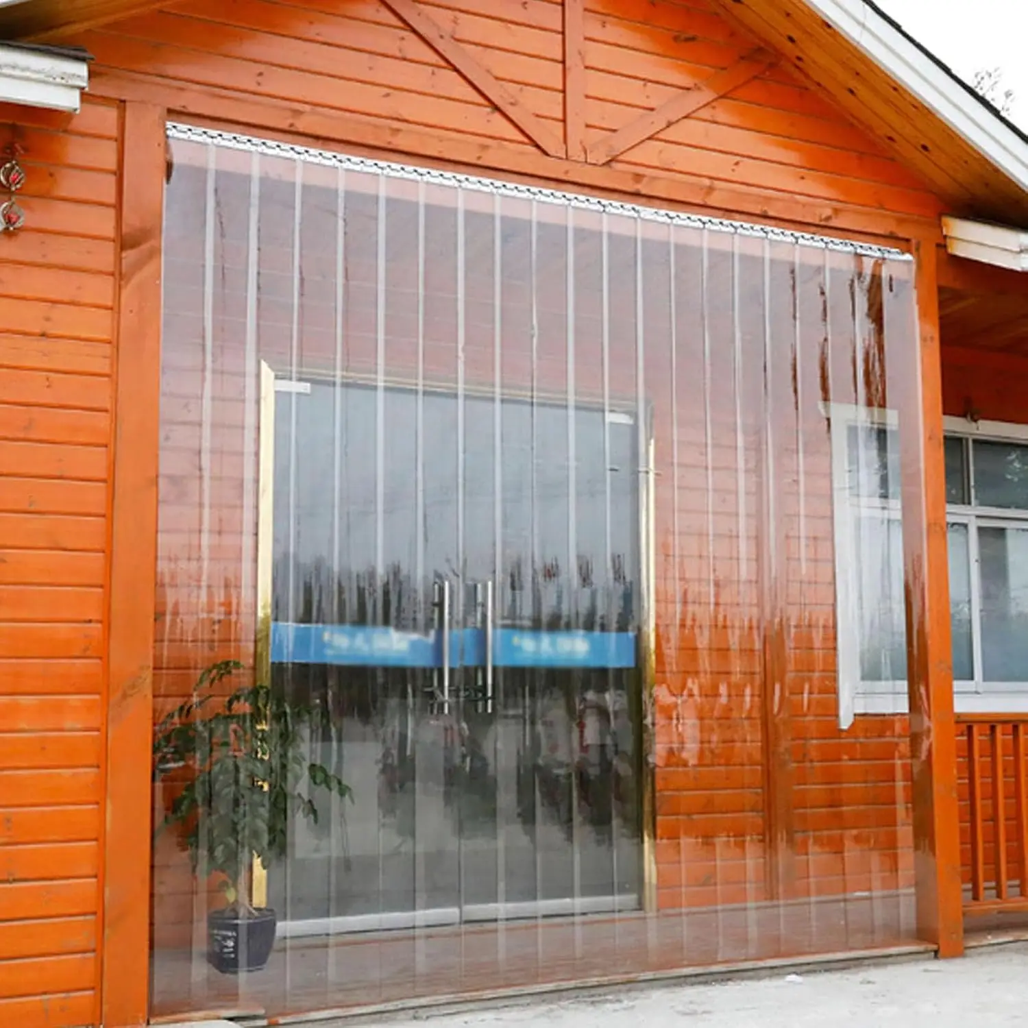 Plastic Door Curtain Strips Walk in Freezer Curtain Thickness 0.08 in 42in X 84 in for Warehouse Garage Supermarket Pet House
Plastic Door Curtain Strips Walk in Freezer Curtain Thickness 0.08 in 42in X 84 in for Warehouse Garage Supermarket Pet House