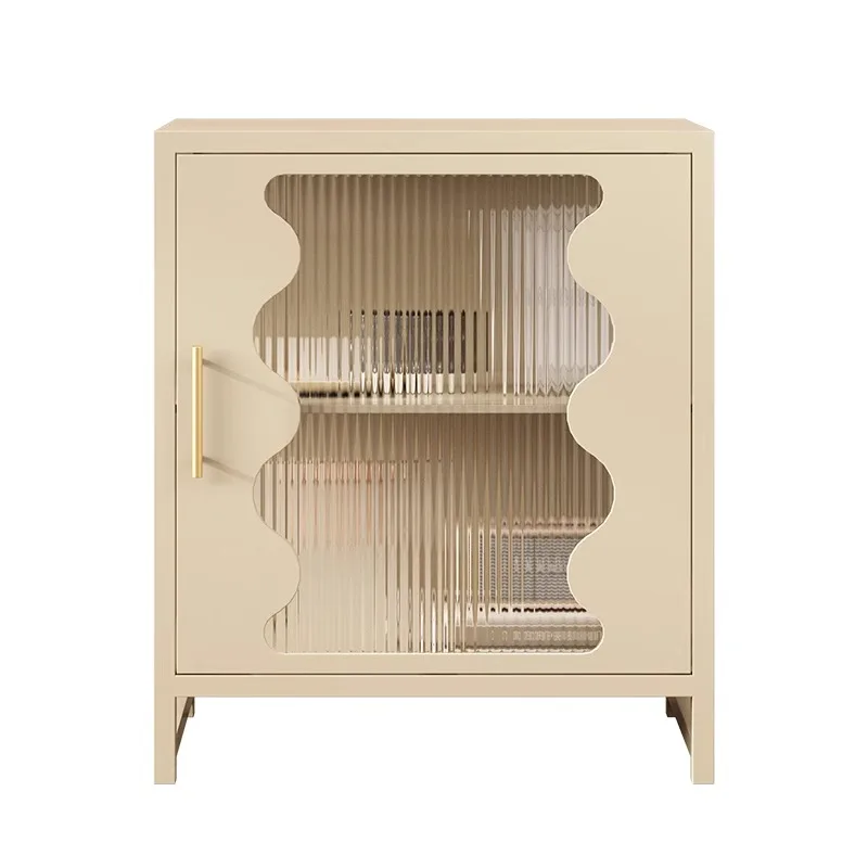 Bedside table with iron frame small side cabinet, living room glass locker
Bedside table with iron frame small side cabinet, living room glass locker