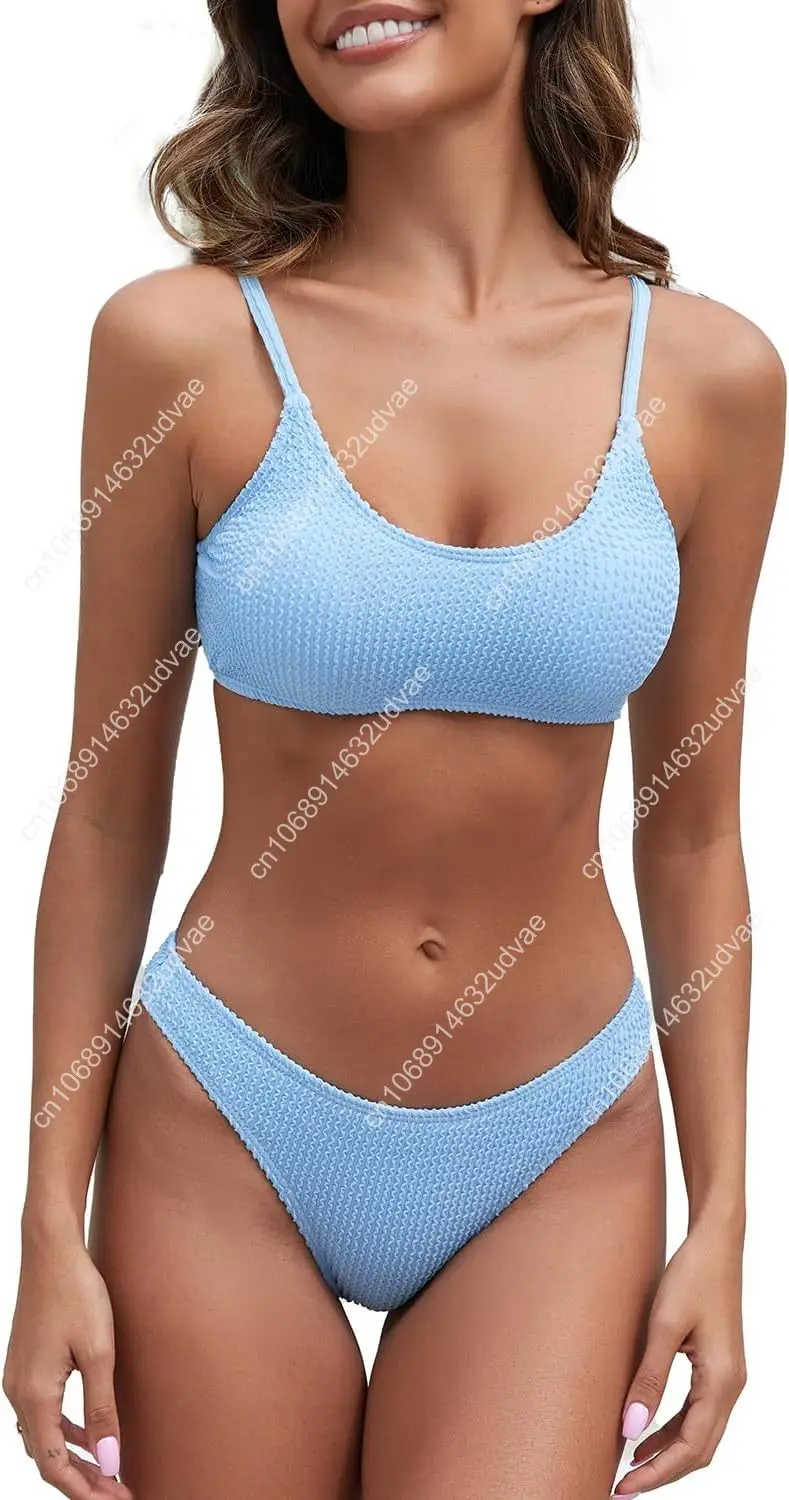 Fanuerg Women's Ribbed Bikini Sets Scoop Neck Cheeky Swimsuit Textured Two Piece Bathing Suit
Fanuerg Women's Ribbed Bikini Sets Scoop Neck Cheeky Swimsuit Textured Two Piece Bathing Suit