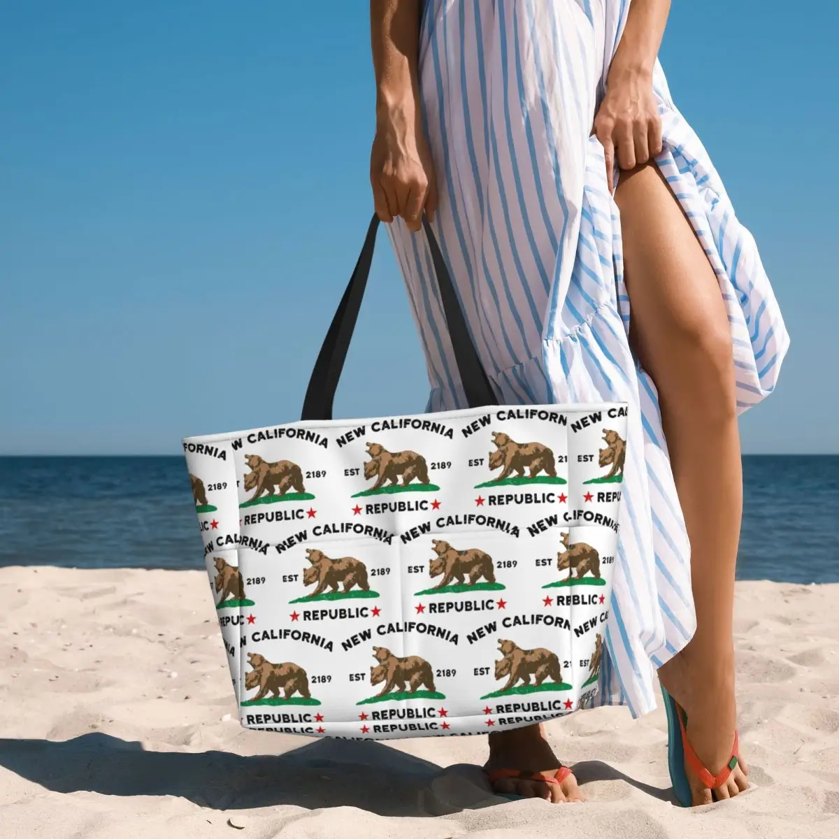 New California Republic Beach Tote Bag Sport Gym Yoga Duffle Large Tote Bag Women Travel Bag Fitness bag
New California Republic Beach Tote Bag Sport Gym Yoga Duffle Large Tote Bag Women Travel Bag Fitness bag