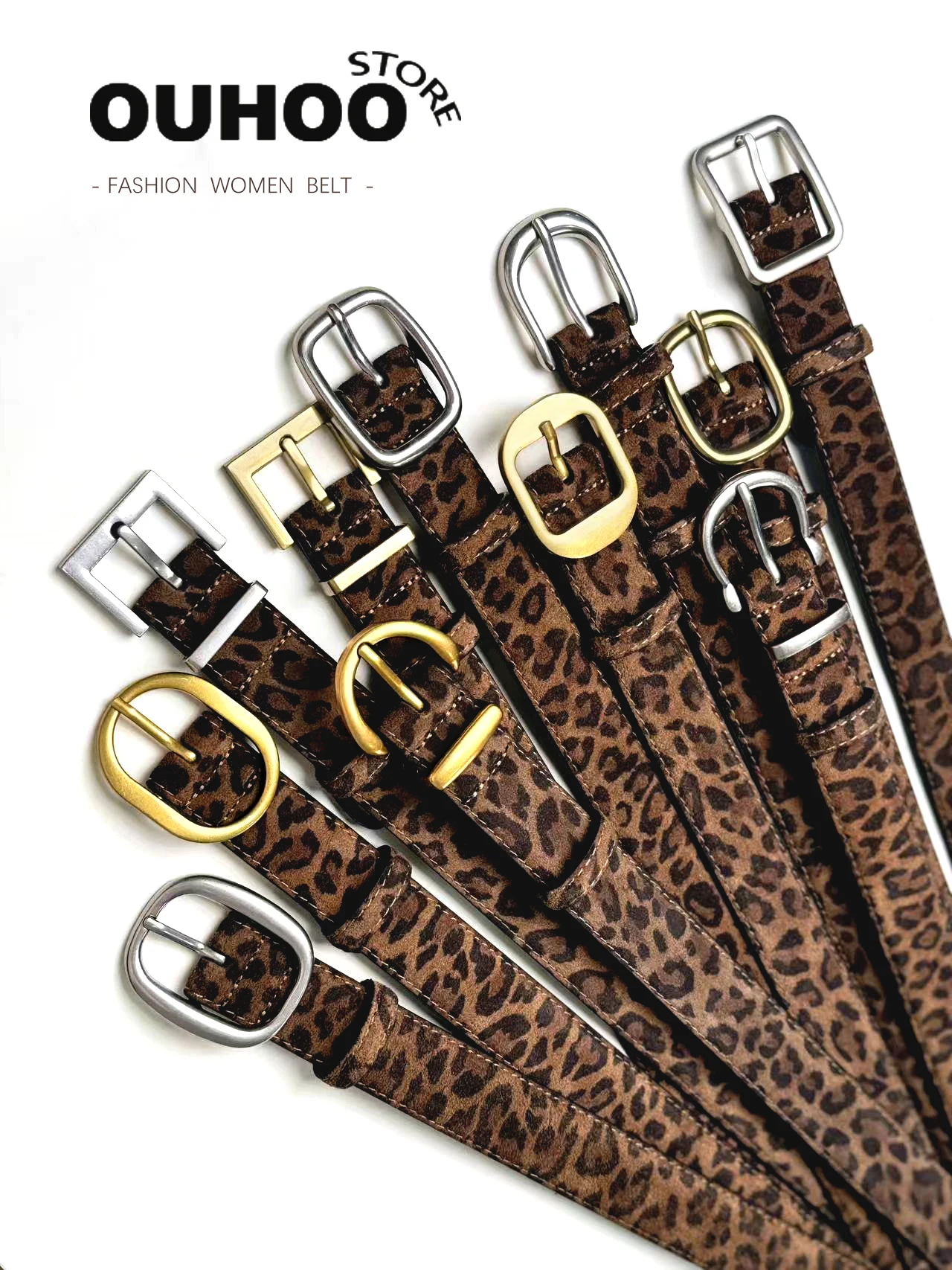 Women's Leopard Print Suede Belt Trendy Chic Y2K Fashion Gold/Silver Buckle Accessory for Skirts Dresses Jeans
Women's Leopard Print Suede Belt Trendy Chic Y2K Fashion Gold/Silver Buckle Accessory for Skirts Dresses Jeans