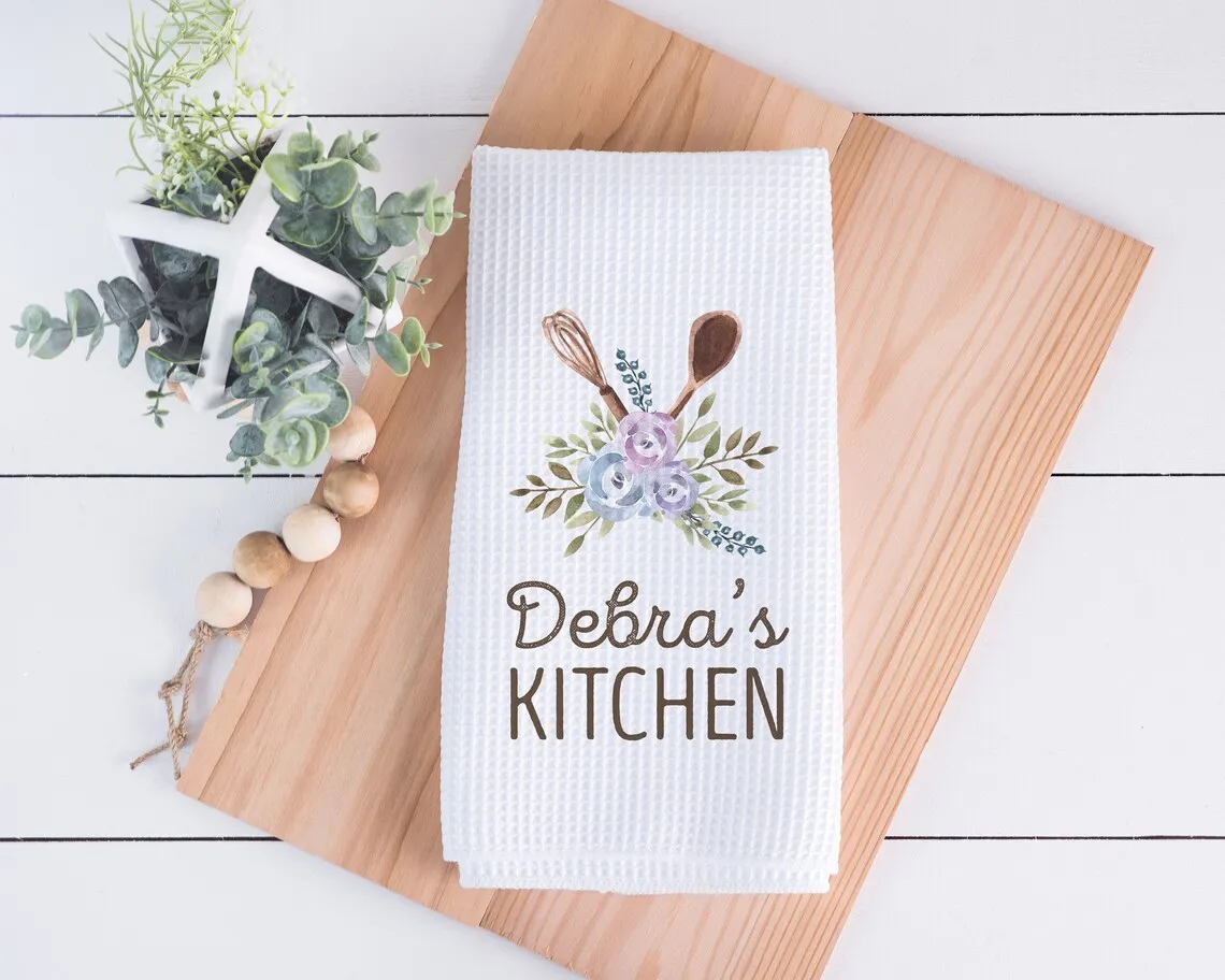 Custom Kitchen Towel | Personalized Kitchen Towel | Housewarming Gift | Wedding Gift | Floral Towel
Custom Kitchen Towel | Personalized Kitchen Towel | Housewarming Gift | Wedding Gift | Floral Towel