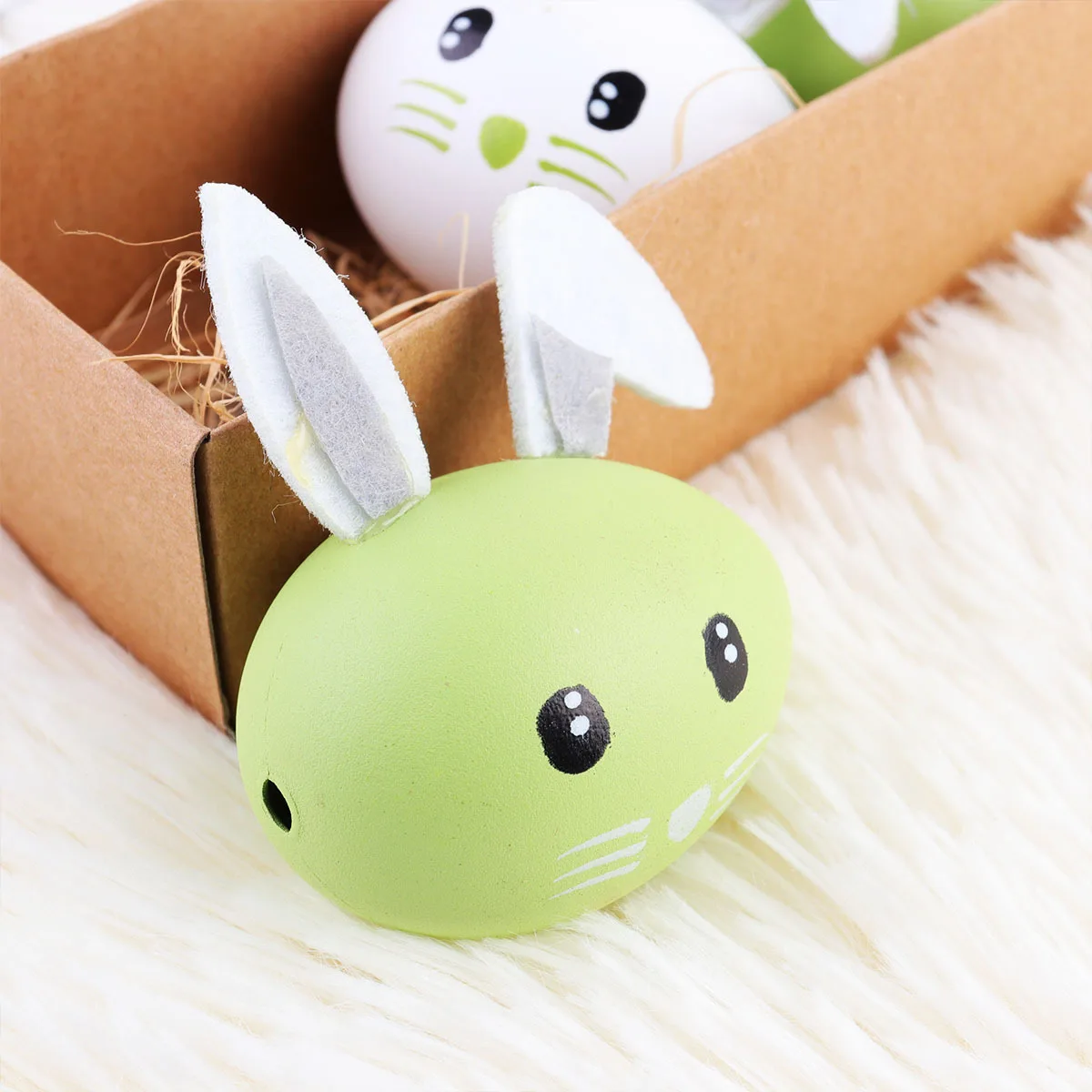Easter Rabbit Egg Ornament Green White Folding Ear Small Bunny Decor Desktop Decoration Happy Easter Party Festival Ornament
Easter Rabbit Egg Ornament Green White Folding Ear Small Bunny Decor Desktop Decoration Happy Easter Party Festival Ornament