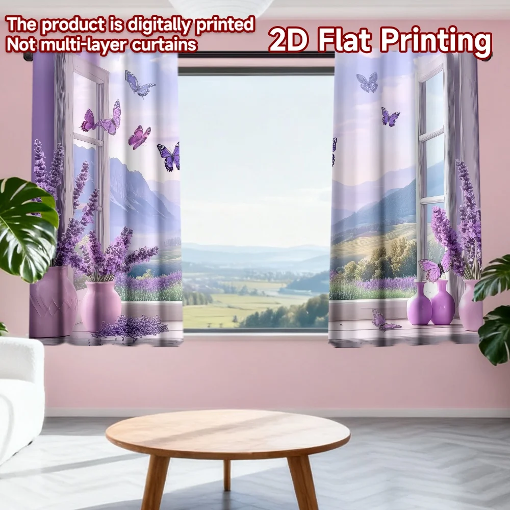2D flat printing 2pcs Curtain Butterflies Over Lavender Fields Digital Printed Polyester Drapes Festive Curtains Perfect for
2D flat printing 2pcs Curtain Butterflies Over Lavender Fields Digital Printed Polyester Drapes Festive Curtains Perfect for