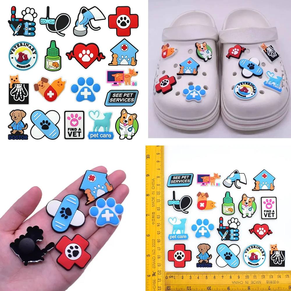 Vet Pet Care Charms 2/3/18Pcs Veterinary Clinic Dog Cat Paw Rubber Shoe Charms Animal Doctor Medical For Kids Party Gift
Vet Pet Care Charms 2/3/18Pcs Veterinary Clinic Dog Cat Paw Rubber Shoe Charms Animal Doctor Medical For Kids Party Gift