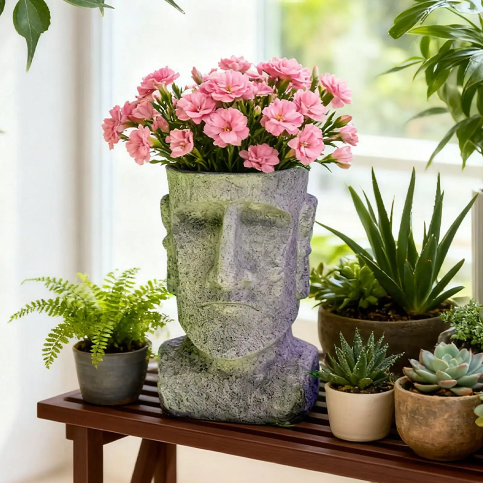 Face Planter 21.5cm Tall Human Face Flower Planter Resin Plant Pots Indoor for Home Office Desktop Outdoor Garden Patio Porch
Face Planter 21.5cm Tall Human Face Flower Planter Resin Plant Pots Indoor for Home Office Desktop Outdoor Garden Patio Porch