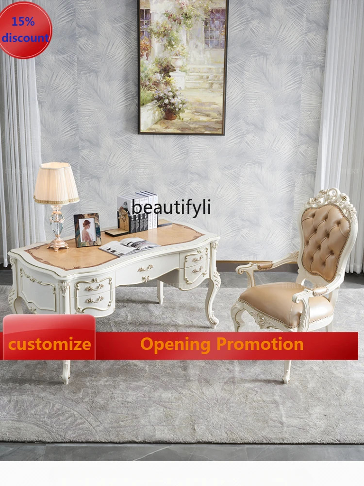 French Furniture Solid Wood 1.6 M Desk Master Bedroom Carved Writing Desk Office Table G1218
French Furniture Solid Wood 1.6 M Desk Master Bedroom Carved Writing Desk Office Table G1218