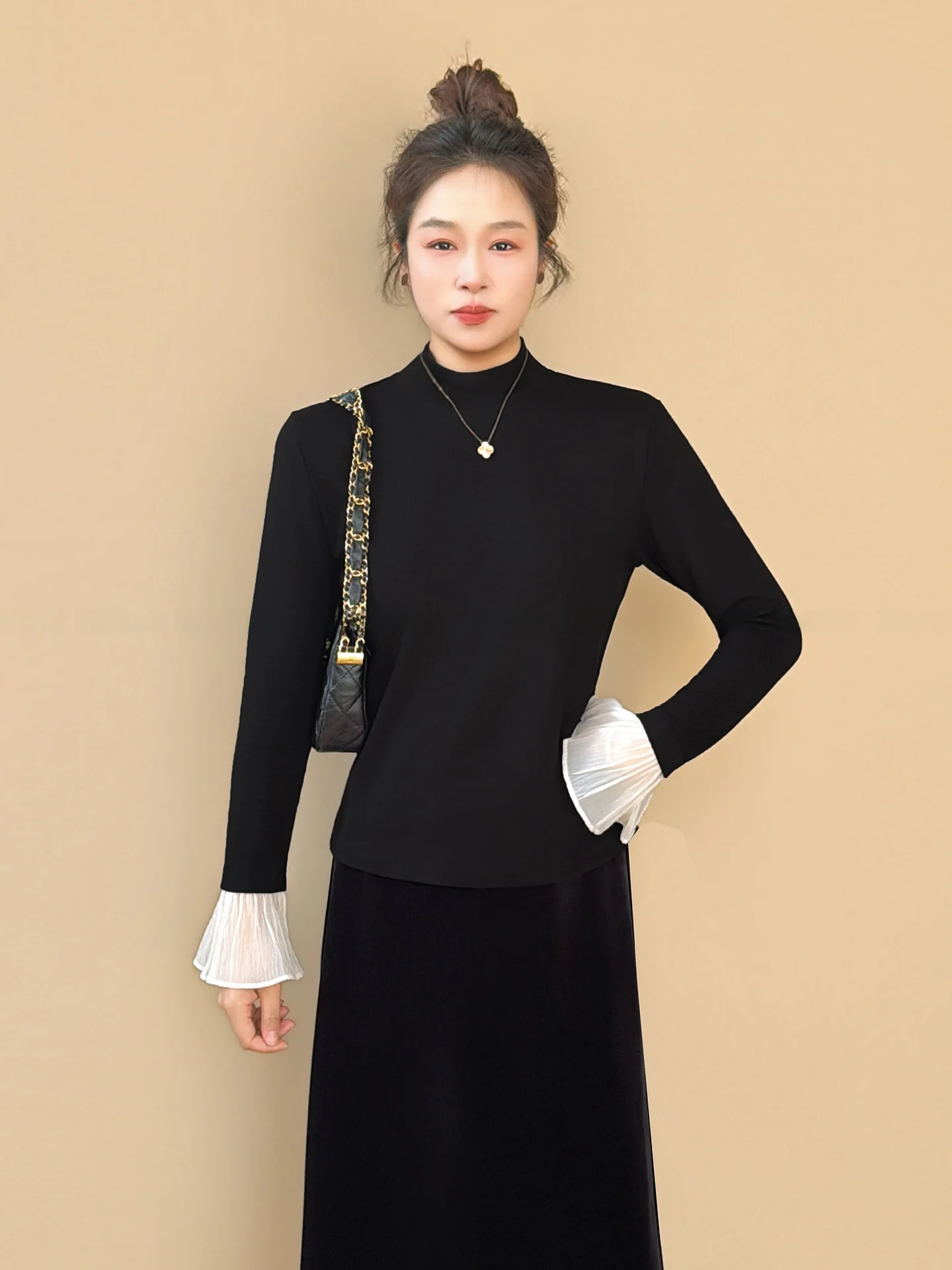 Женский зимний модный топ Slim Fit с флисовой подкладкой, расклешенными рукавами, высокой талией, утягивающий, маленький размер, длинный
Женский зимний модный топ Slim Fit с флисовой подкладкой, расклешенными рукавами, высокой талией, утягивающий, маленький размер, длинный