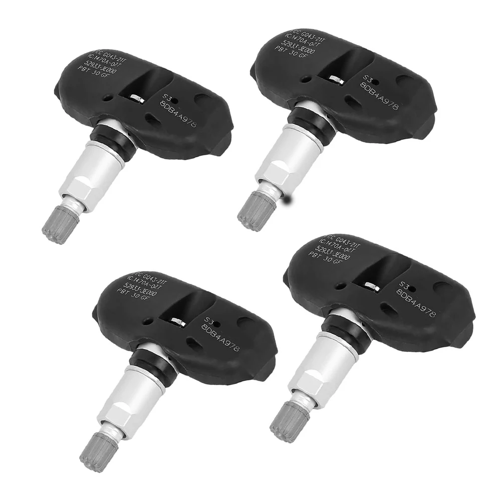 Комплект из 4 датчиков давления в шинах TPMS для Hyundai Accent Tucson Sonata Kia Amanti Sorento Sportage 2006 52933-3E000
Комплект из 4 датчиков давления в шинах TPMS для Hyundai Accent Tucson Sonata Kia Amanti Sorento Sportage 2006 52933-3E000