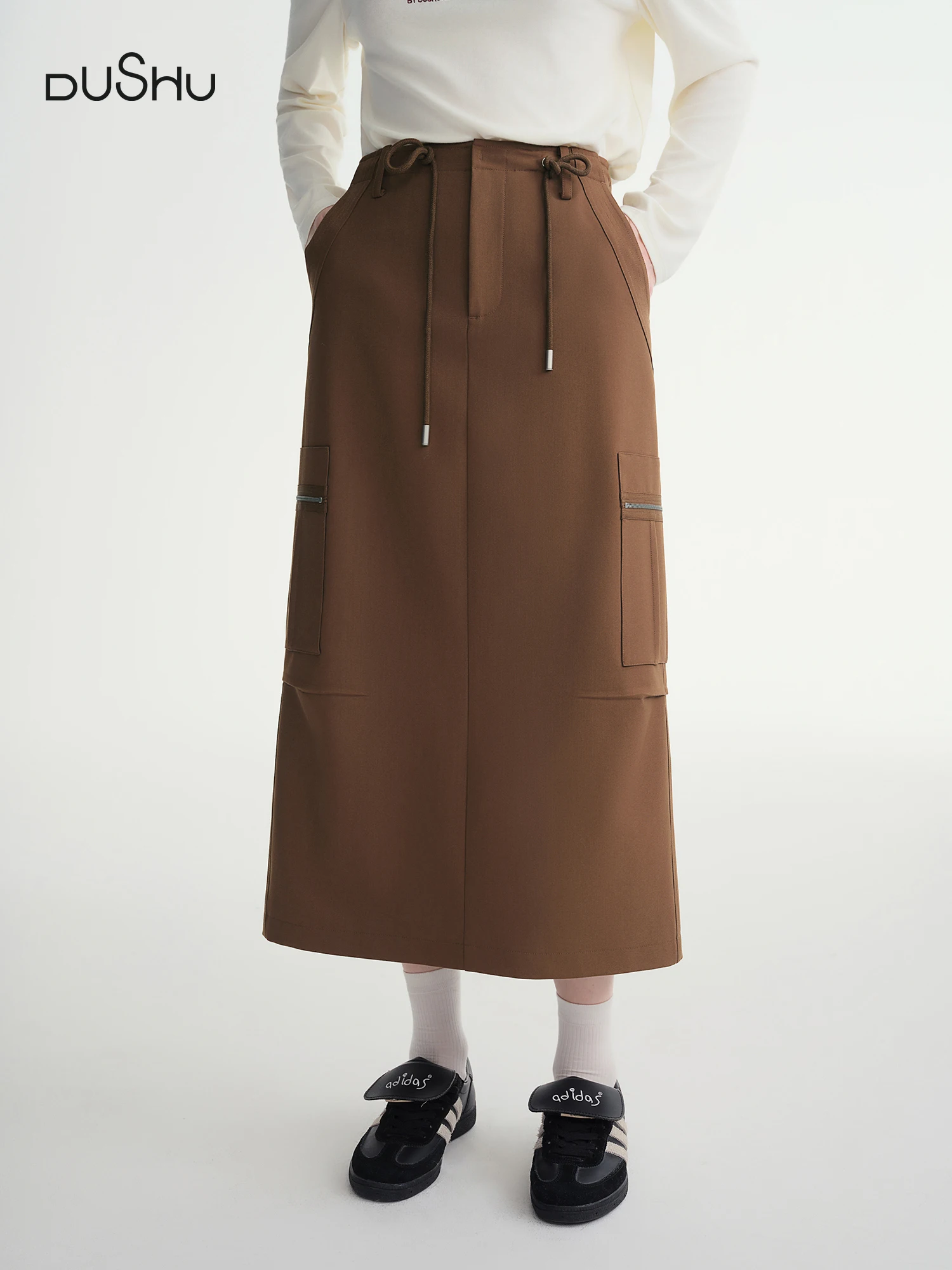 DUSHU Drawstring Design Workwear Style Skirt 2025 Autumn and Winter New Style Drawstring Design High Waist Mid-length Skirt
DUSHU Drawstring Design Workwear Style Skirt 2025 Autumn and Winter New Style Drawstring Design High Waist Mid-length Skirt