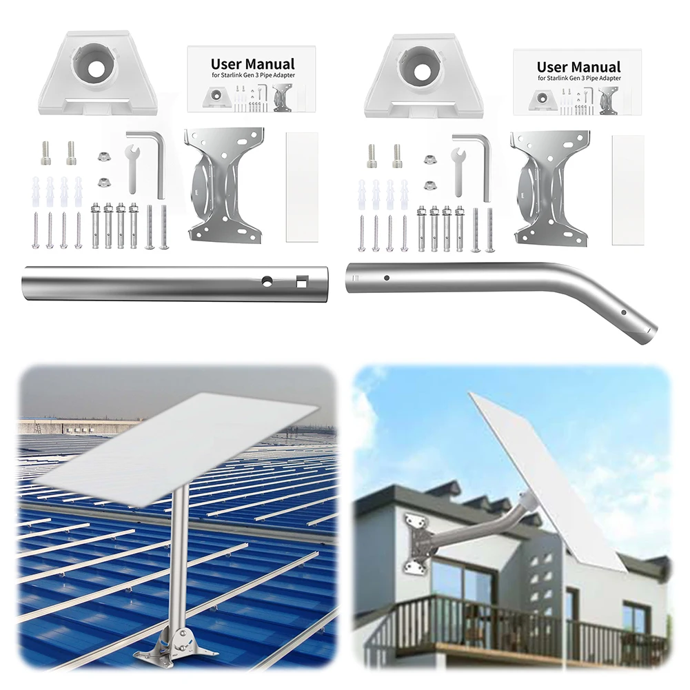 1 Set For Starlink Gen 3 Pipe Adapter Roof Wall Mount Wall Installed Connect Rod Mount Pole Mount Plate Roof Mount Accessories
1 Set For Starlink Gen 3 Pipe Adapter Roof Wall Mount Wall Installed Connect Rod Mount Pole Mount Plate Roof Mount Accessories