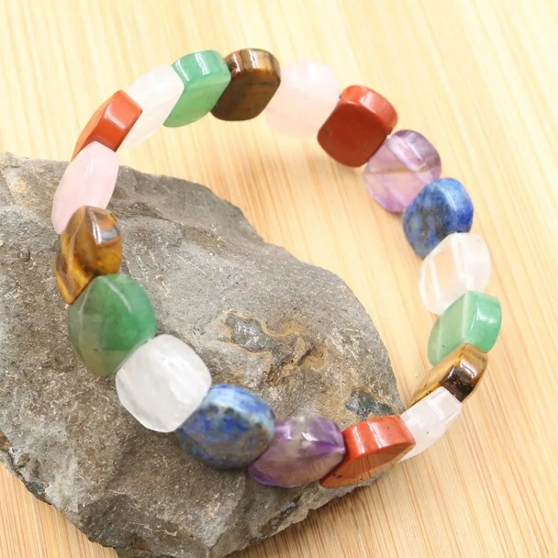 1pc Chakra Unisex Faceted Stone Beads Bracelets Handmade Meditation Bangles Elastic Rope Couple Jewelry
1pc Chakra Unisex Faceted Stone Beads Bracelets Handmade Meditation Bangles Elastic Rope Couple Jewelry