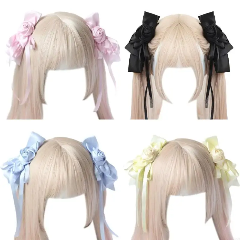 340D 2PCS Hair Clip Rose Ribbon&Bowknot Hair Barrettes Harajuku Braids Hairpin
340D 2PCS Hair Clip Rose Ribbon&Bowknot Hair Barrettes Harajuku Braids Hairpin
