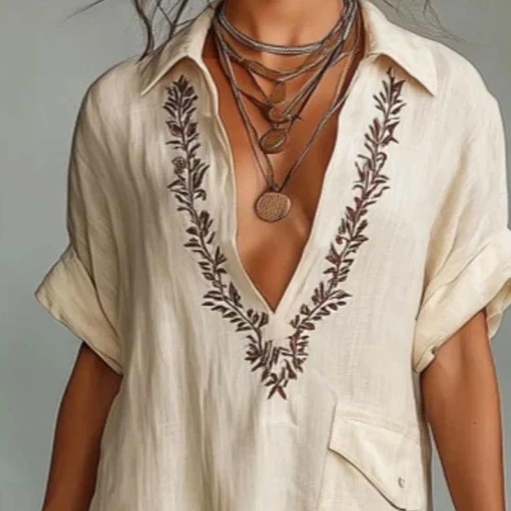Women's Summer Linen V Neck Maxi Dress Women Half Placket Pocket Loose Short Sleeve Beach Daily Vacation Casual Dress For Ladies
Women's Summer Linen V Neck Maxi Dress Women Half Placket Pocket Loose Short Sleeve Beach Daily Vacation Casual Dress For Ladies