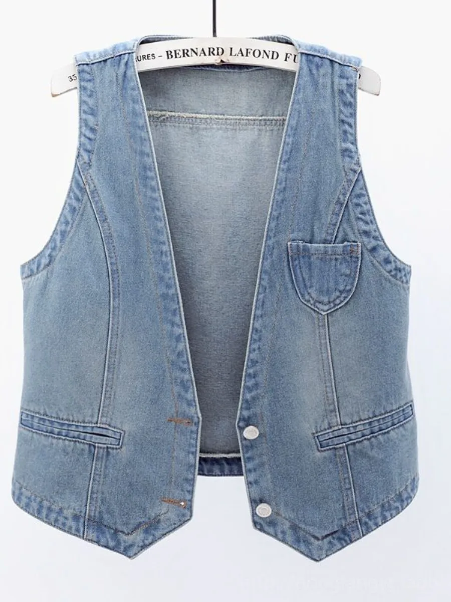 Slimming Denim Jacket Vest Women's Short Style 2025 Autumn Fashionable Versatile Figure-Enhancing Biker Jacket Coat
Slimming Denim Jacket Vest Women's Short Style 2025 Autumn Fashionable Versatile Figure-Enhancing Biker Jacket Coat