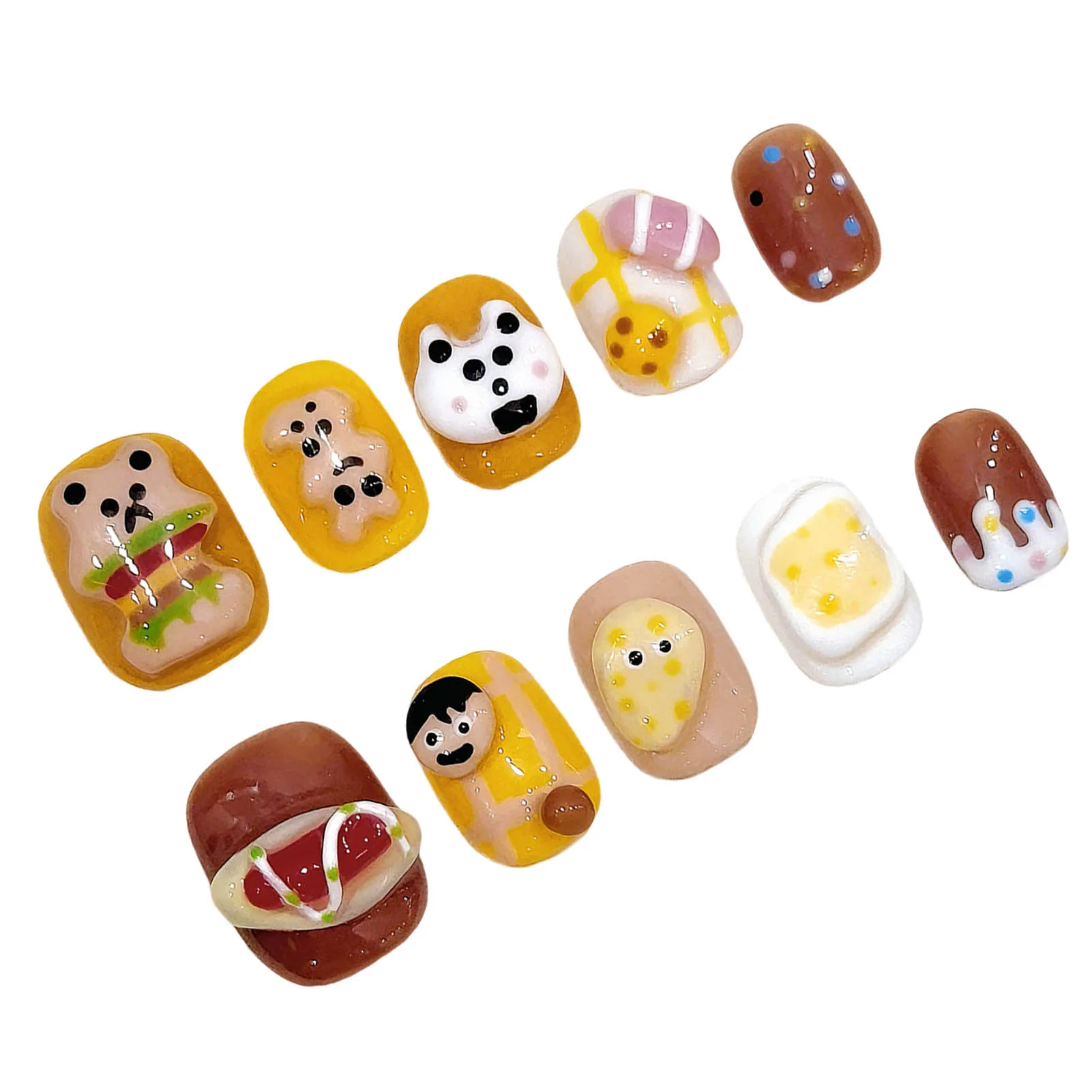 Handmade Cartoon Cute Fake Nails Natural Unbreakable Nail Simple Wear for Manicure Lovers and Beauty Bloggers
Handmade Cartoon Cute Fake Nails Natural Unbreakable Nail Simple Wear for Manicure Lovers and Beauty Bloggers