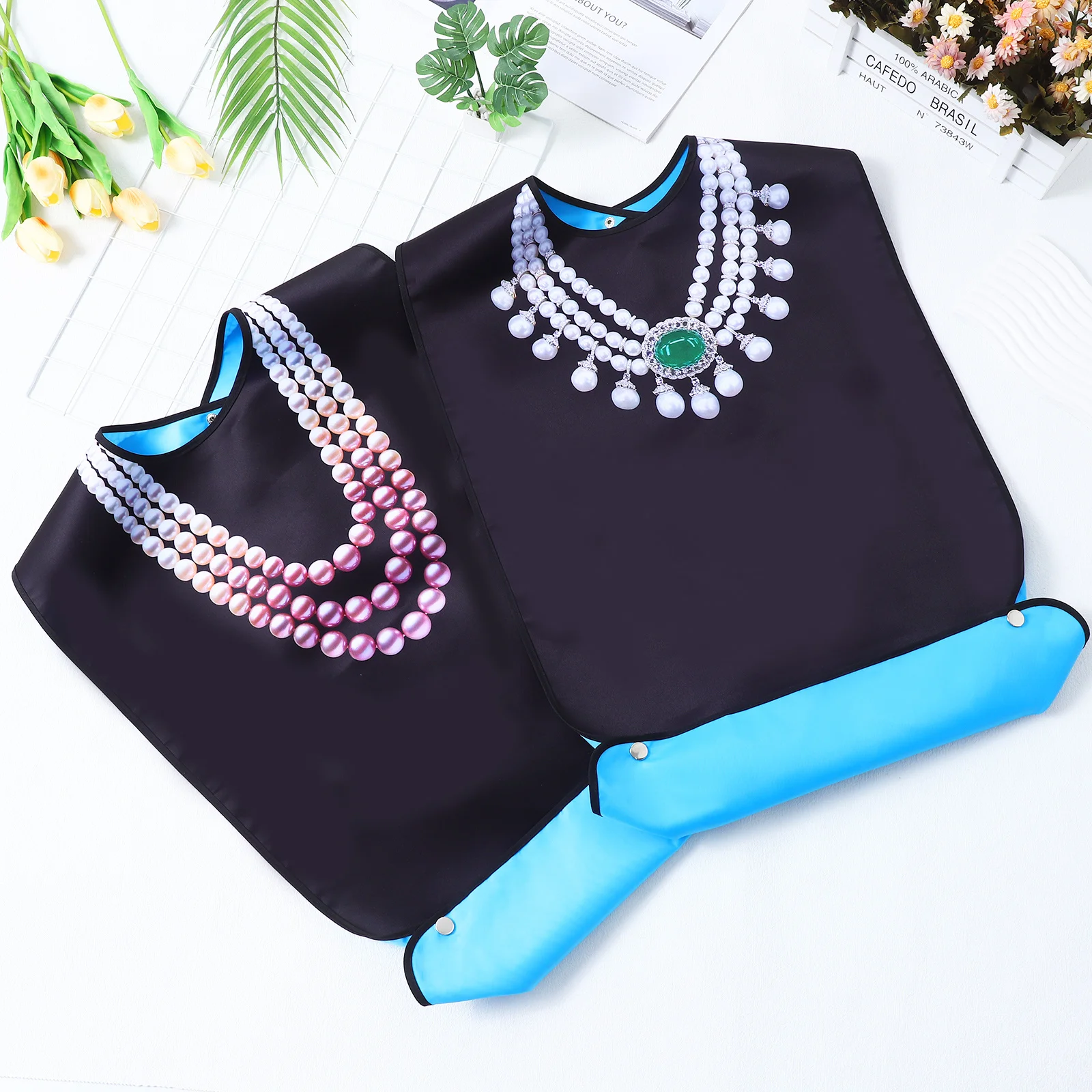 2 pcs Adult Bibs Waterproof Adjustable Comfortable For Women Elderly Washable Household Clothing Protector Dinner Eating
2 pcs Adult Bibs Waterproof Adjustable Comfortable For Women Elderly Washable Household Clothing Protector Dinner Eating