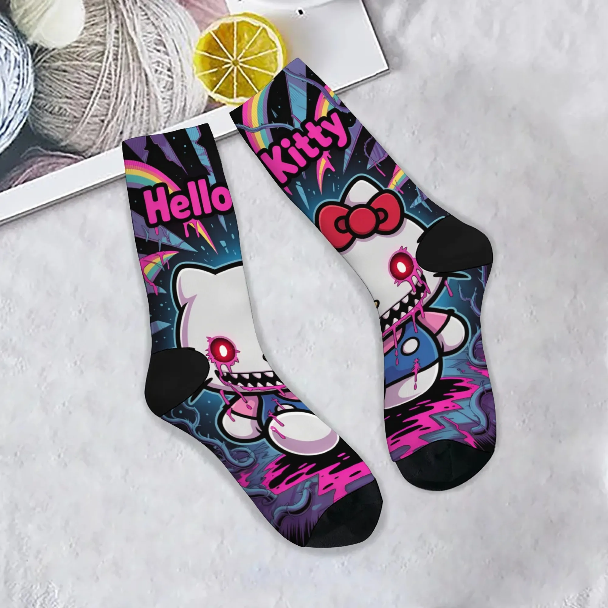 Horror Hello Kitty Theme Casual Socks Unisex Harajuku Retro Trend Hip Hop Crew Socks Comfortable Breathable Party Holiday Gift
Horror Hello Kitty Theme Casual Socks Unisex Harajuku Retro Trend Hip Hop Crew Socks Comfortable Breathable Party Holiday Gift