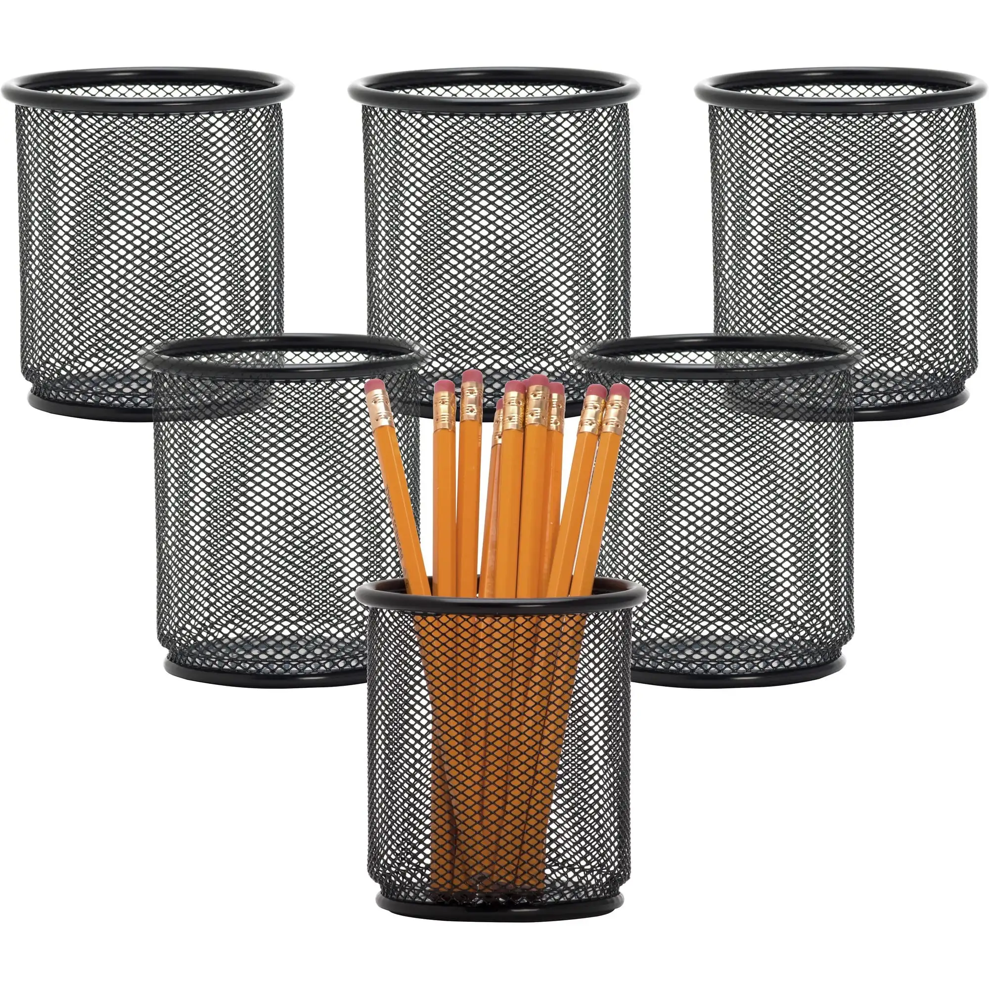 Lorell Black Mesh/wire pencl Cup Holder - 3.5" X 3.9" X - Steel - 6 / Box - Black
Lorell Black Mesh/wire pencl Cup Holder - 3.5" X 3.9" X - Steel - 6 / Box - Black
