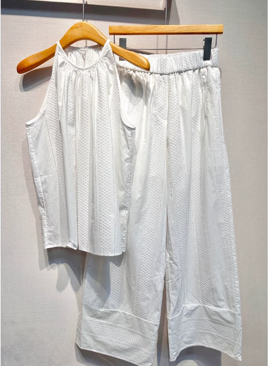 Elegance Brown Two Pieces Suits For Woman Casual Stunning All-White Embroidered Set Fashion Women's Matching Sets Cotton
Elegance Brown Two Pieces Suits For Woman Casual Stunning All-White Embroidered Set Fashion Women's Matching Sets Cotton