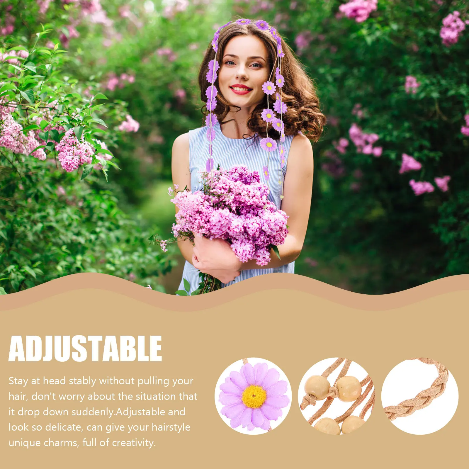 Sunflower Daisy Flower Headband Bohemian Floral Crown Hair Wreath for Women Elegant Comfortable Stable Wear Wedding
Sunflower Daisy Flower Headband Bohemian Floral Crown Hair Wreath for Women Elegant Comfortable Stable Wear Wedding