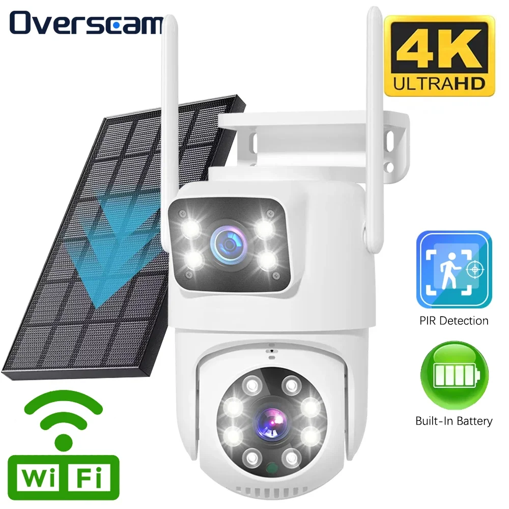 4K Tuya Solar WiFi Camera Outdoor Waterproof HD 4MP Dual Lens 10000mAh Battery SmartLife APP Wireless PTZ PIR CCTV Auto Tracking
4K Tuya Solar WiFi Camera Outdoor Waterproof HD 4MP Dual Lens 10000mAh Battery SmartLife APP Wireless PTZ PIR CCTV Auto Tracking