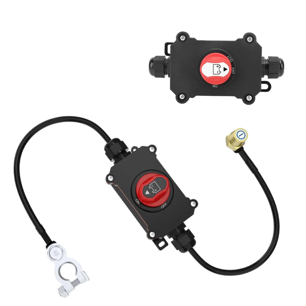 100A Battery Disconnect Switch IP67 Waterproof Universal Inline Cord Switch 12V-48V On-Off Rocker Switch for Outdoor Use
100A Battery Disconnect Switch IP67 Waterproof Universal Inline Cord Switch 12V-48V On-Off Rocker Switch for Outdoor Use