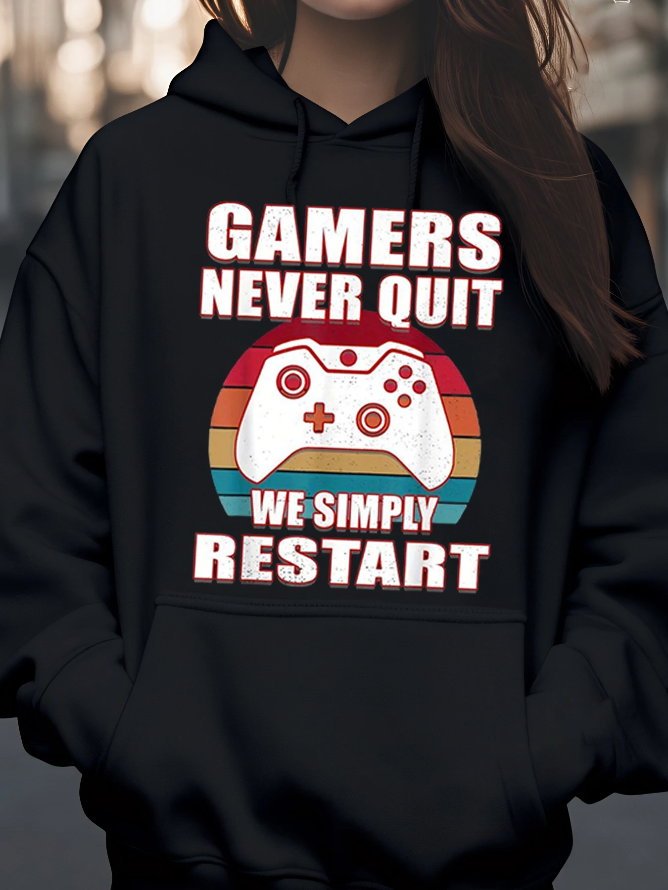 Толстовка с капюшоном для геймеров Never Quit We Simply Restart и контроллером с принтом для любителей игр, повседневная одежда для геймеров
Толстовка с капюшоном для геймеров Never Quit We Simply Restart и контроллером с принтом для любителей игр, повседневная одежда для геймеров