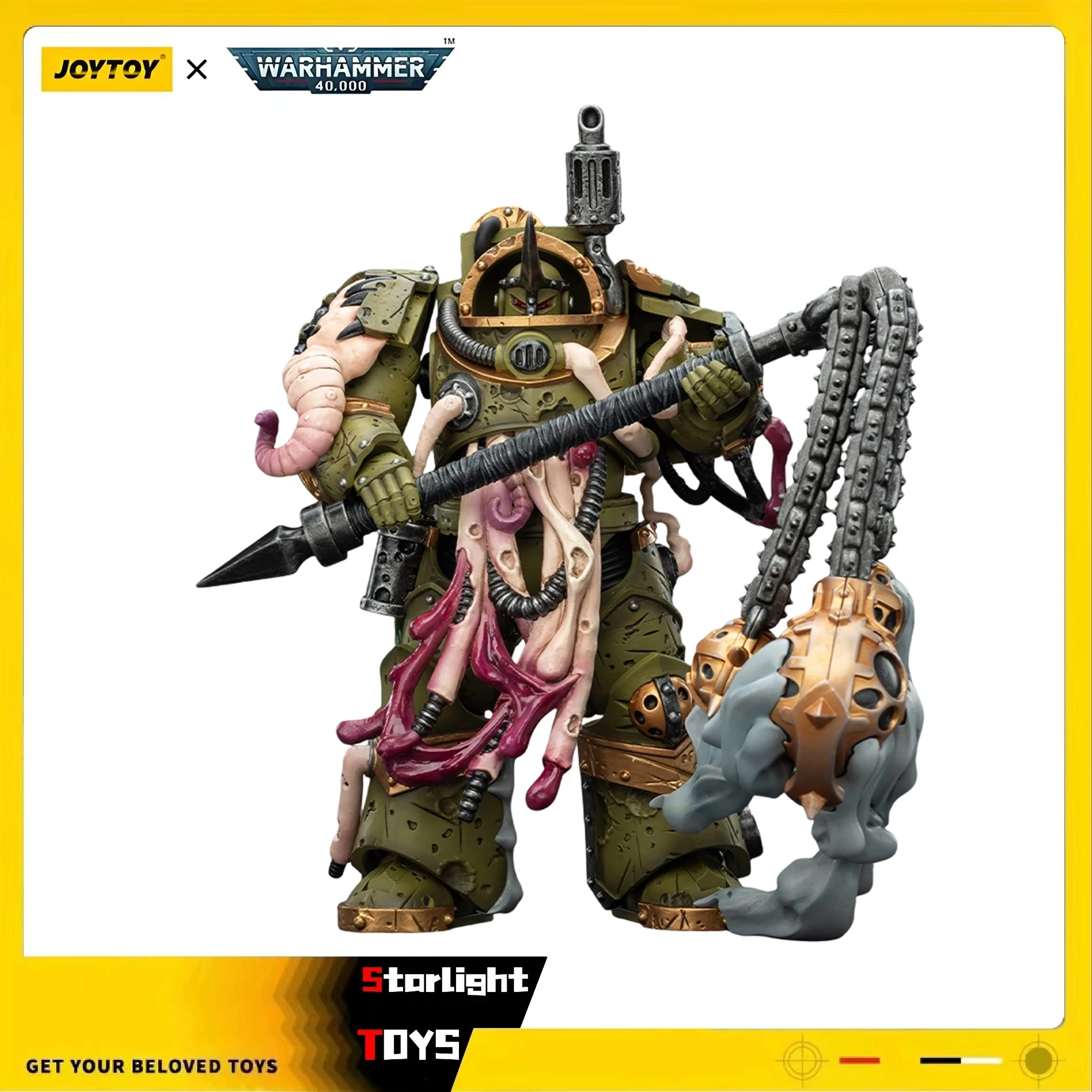 JOYTOY Warhammer 40K Death Guard Blightlord Terminator 2 with Flail of Corruption 1/18 Action Figure Model Toy
JOYTOY Warhammer 40K Death Guard Blightlord Terminator 2 with Flail of Corruption 1/18 Action Figure Model Toy
