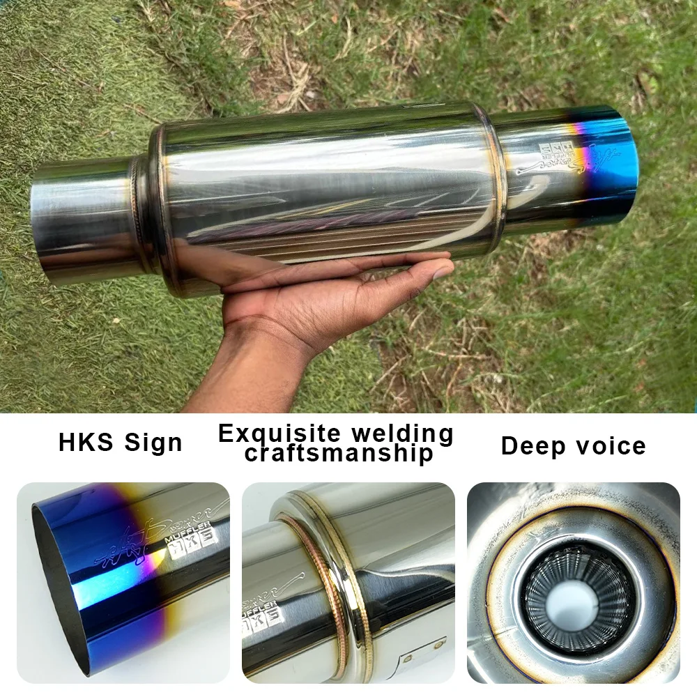 Universal car straight-through muffler, large-diameter straight-through exhaust tip HKS Hi-Power Exhaust Muffler Modified JDM
Universal car straight-through muffler, large-diameter straight-through exhaust tip HKS Hi-Power Exhaust Muffler Modified JDM