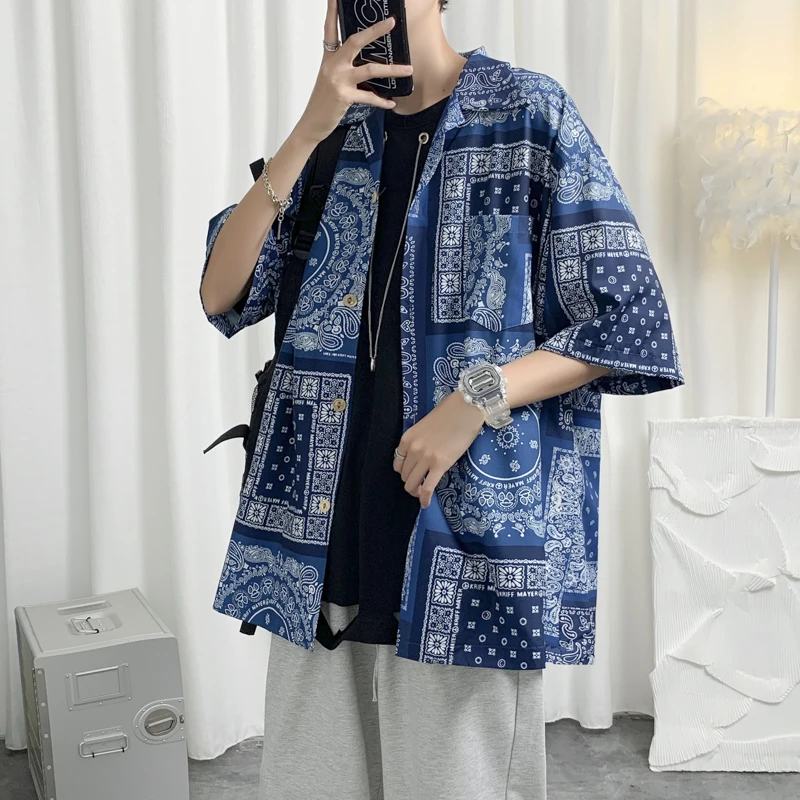 Street Style Walnut Flower Men's Short Sleeve Shirt Korean Trend Couple Harajuku Feel Loose Fit Youth Summer Fashion Top
Street Style Walnut Flower Men's Short Sleeve Shirt Korean Trend Couple Harajuku Feel Loose Fit Youth Summer Fashion Top