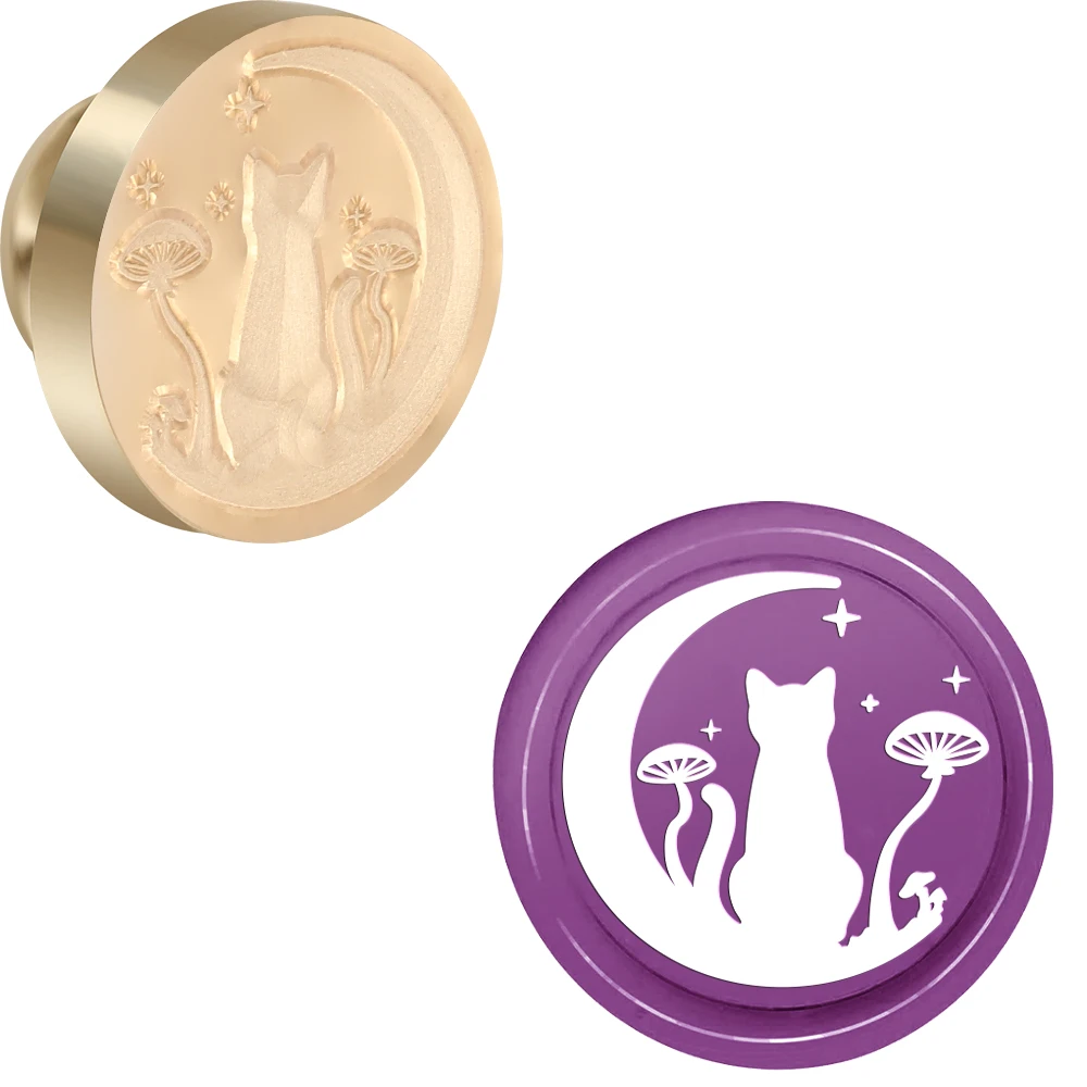 Cat and Moon Wax Seal Stamp Diy Craft Supplies Scrapbooking Christmas Wedding Invitation for Decoration Wine Bags, Notebooks
Cat and Moon Wax Seal Stamp Diy Craft Supplies Scrapbooking Christmas Wedding Invitation for Decoration Wine Bags, Notebooks