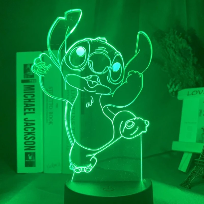 Милая светящаяся акриловая фигурка Стич из мультфильма Дисней, креативный ночник для создания атмосферы в спальне, настольное украшение, подарок
Милая светящаяся акриловая фигурка Стич из мультфильма Дисней, креативный ночник для создания атмосферы в спальне, настольное украшение, подарок