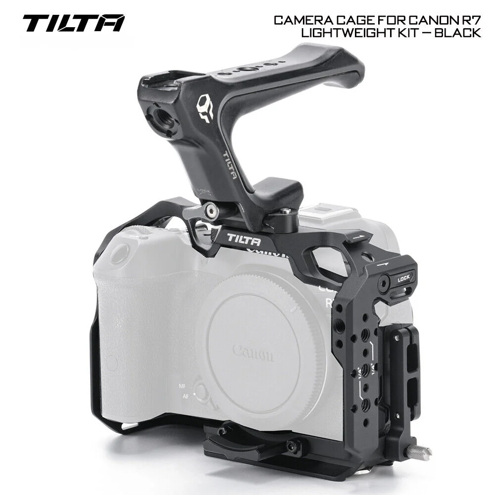 Клетка Tilta для камеры CANON R7, легкий комплект, фотокамера с кабелем и зажимом NATO, верхняя ручка для Canon R7 dslr
Клетка Tilta для камеры CANON R7, легкий комплект, фотокамера с кабелем и зажимом NATO, верхняя ручка для Canon R7 dslr