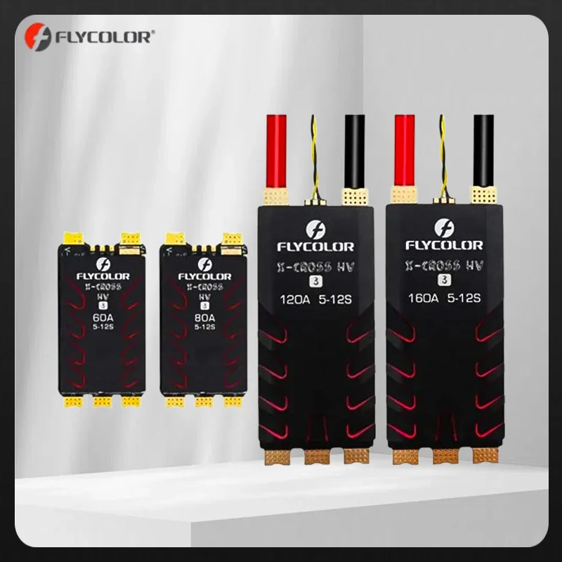 X-CROSS HV 3 RC ESC FLYCOLOR 60A/80A/120A/160A 5-12S BLHeli-32 64 МГц 32-битные бесщеточные контроллеры скорости для RC FPV Racing Drone
X-CROSS HV 3 RC ESC FLYCOLOR 60A/80A/120A/160A 5-12S BLHeli-32 64 МГц 32-битные бесщеточные контроллеры скорости для RC FPV Racing Drone