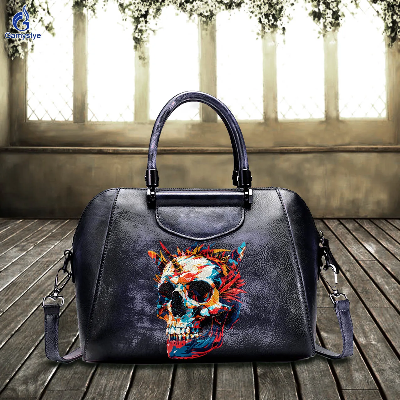 Print Graffiti Skull Cowhide Leather Premium Bag Women's New Commuting 2025 Crossbody Bag Versatile Single Shoulder Handbag 9
Print Graffiti Skull Cowhide Leather Premium Bag Women's New Commuting 2025 Crossbody Bag Versatile Single Shoulder Handbag 9