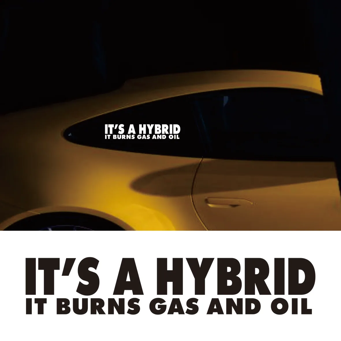 20cm Decals Car Stickers Exterior Accessories It's A Hybrid It Burns Gas and Oil Sticker for 4x4 Offroad K79
20cm Decals Car Stickers Exterior Accessories It's A Hybrid It Burns Gas and Oil Sticker for 4x4 Offroad K79