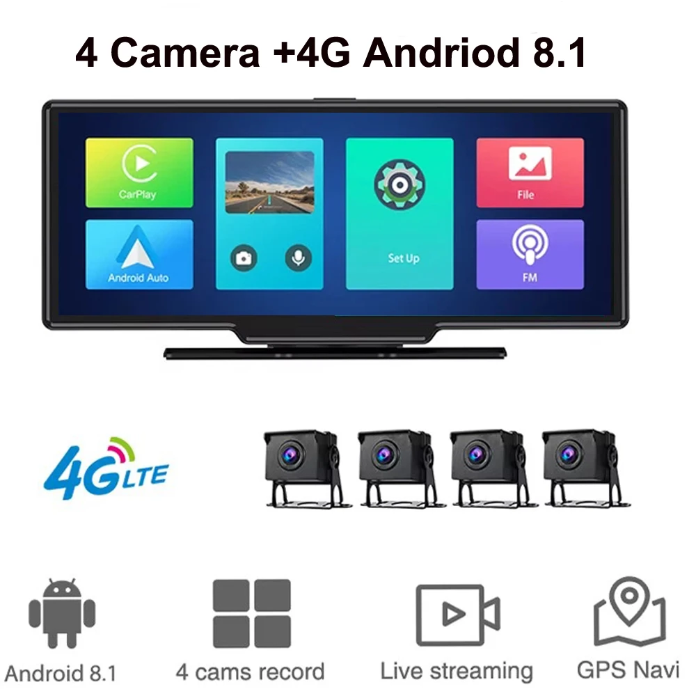 10,26 "IPS 4 камера автомобильный GPS-навигатор DVR камера 4G WIFI Android 8,1 HD 1080P с видеорегистратором регистратор мониторинг парковки
10,26 "IPS 4 камера автомобильный GPS-навигатор DVR камера 4G WIFI Android 8,1 HD 1080P с видеорегистратором регистратор мониторинг парковки