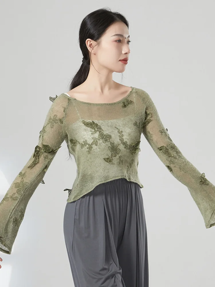 Dance Costumes Classical Butterfly Embroidery Top Chinese Ethnic Practice Costume Modern Dance Costume for Women Latin Dance
Dance Costumes Classical Butterfly Embroidery Top Chinese Ethnic Practice Costume Modern Dance Costume for Women Latin Dance