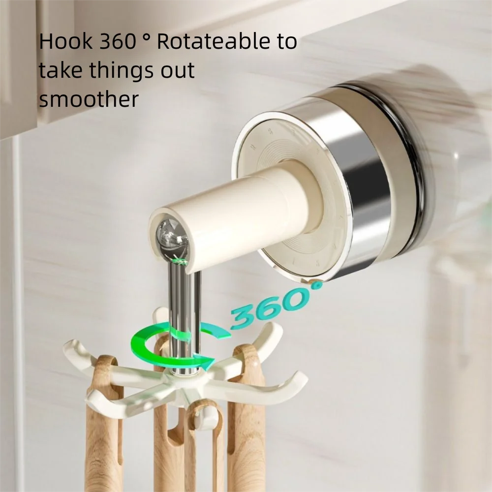 Wall Mounted 360° Rotating Folding Hook Powerful Punch-free Six-claw Rotating Hook Traceless Hanging Wall Hook For Home 
Wall Mounted 360° Rotating Folding Hook Powerful Punch-free Six-claw Rotating Hook Traceless Hanging Wall Hook For Home