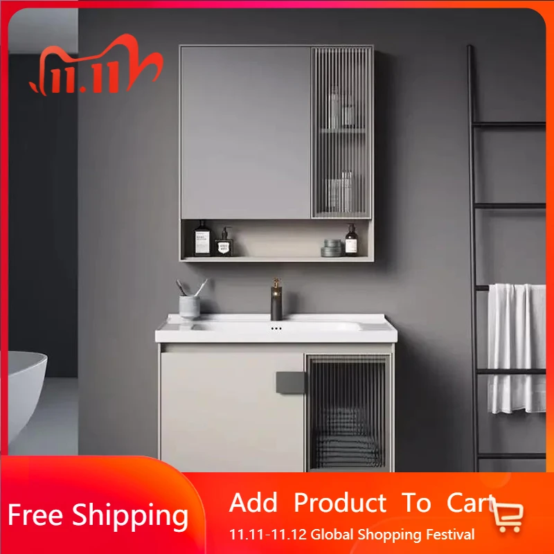 Bedroom Aluminum Alloy Bathroom Cabinet Sink Washbasin Luxury Smart Mirror Cabinets Bathroom Vanity Organizer Home Furniture
Bedroom Aluminum Alloy Bathroom Cabinet Sink Washbasin Luxury Smart Mirror Cabinets Bathroom Vanity Organizer Home Furniture