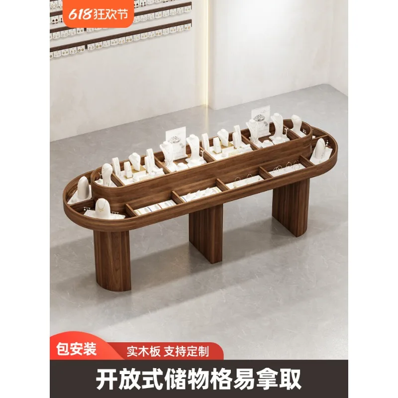 Solid wood jewelry Nakajima cabinet makeup Nakajima Taiwan skin care products shopping mall display stand table water table samp
Solid wood jewelry Nakajima cabinet makeup Nakajima Taiwan skin care products shopping mall display stand table water table samp