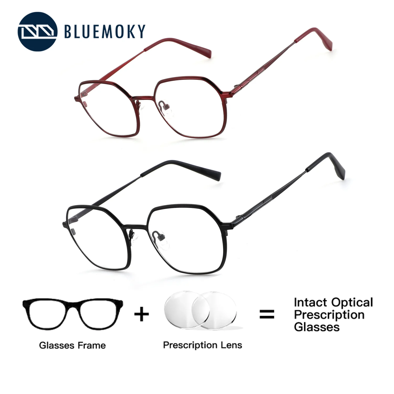 BLUEMOKY (S Size) Metal Polygon Prescription Glasses Photochromic Anti Blue Light Luxury Woman Reading Optical Eyewear
BLUEMOKY (S Size) Metal Polygon Prescription Glasses Photochromic Anti Blue Light Luxury Woman Reading Optical Eyewear