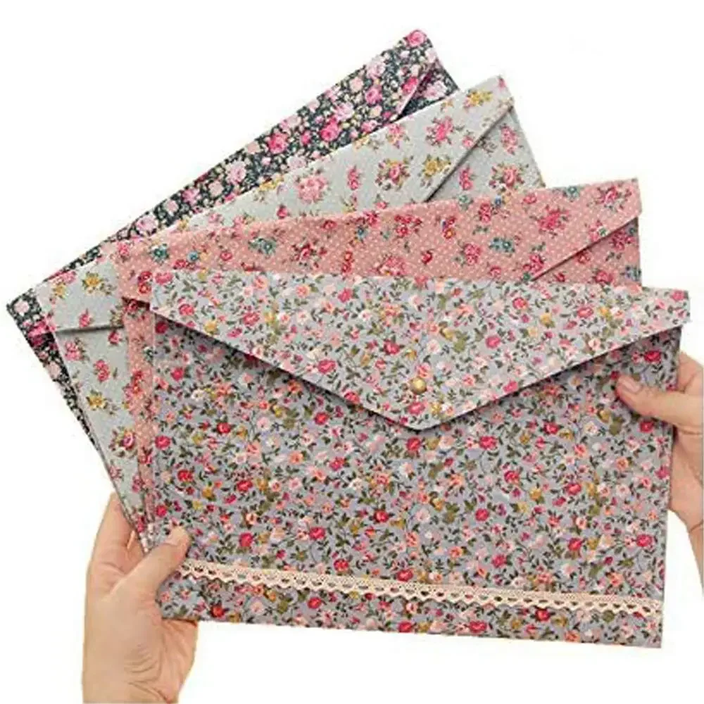 4 Pcs Individualized Felt A4 Size Floral Pattern Document Folder with Snap Button Office Document Cash Coin Stationery Stora
4 Pcs Individualized Felt A4 Size Floral Pattern Document Folder with Snap Button Office Document Cash Coin Stationery Stora