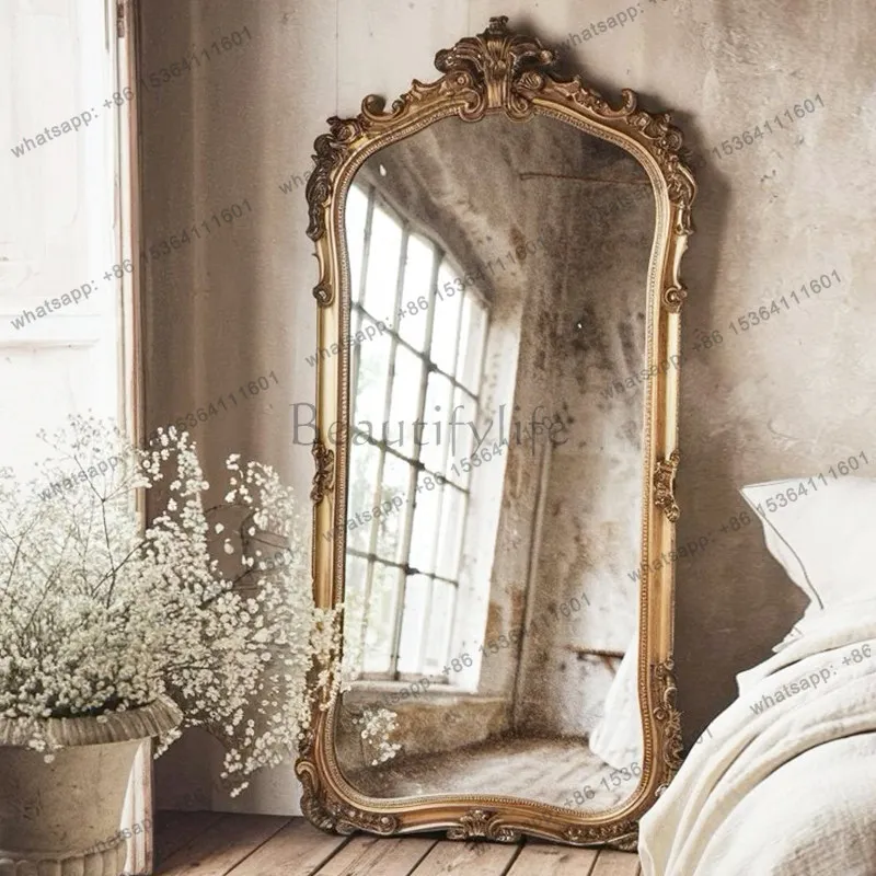 Retro home silent wind living room floor mirror new medieval carved dressing home fitting mirror
Retro home silent wind living room floor mirror new medieval carved dressing home fitting mirror