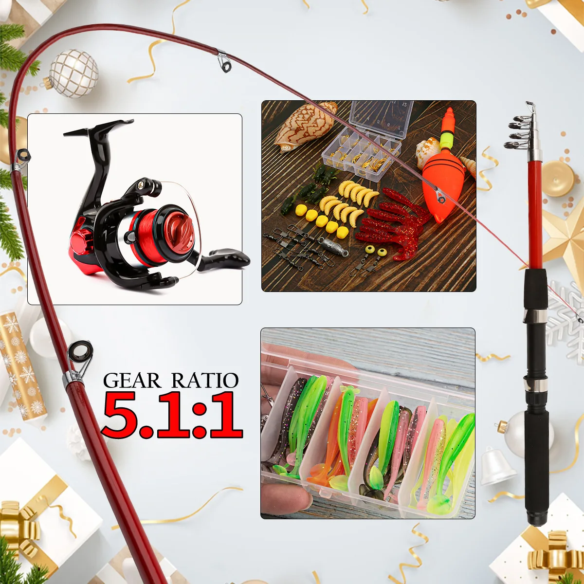 Christmas Gift Luya Fishing Combo Fiberglass Rod Full Gear Set Ultra Light Portable Long Cast Sea Fishing Complete Kit
Christmas Gift Luya Fishing Combo Fiberglass Rod Full Gear Set Ultra Light Portable Long Cast Sea Fishing Complete Kit